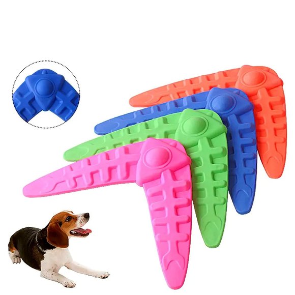 Discs Shape Pet Flying Fetch Dog Chew Toys for Interactive Play - Picture 1 of 11